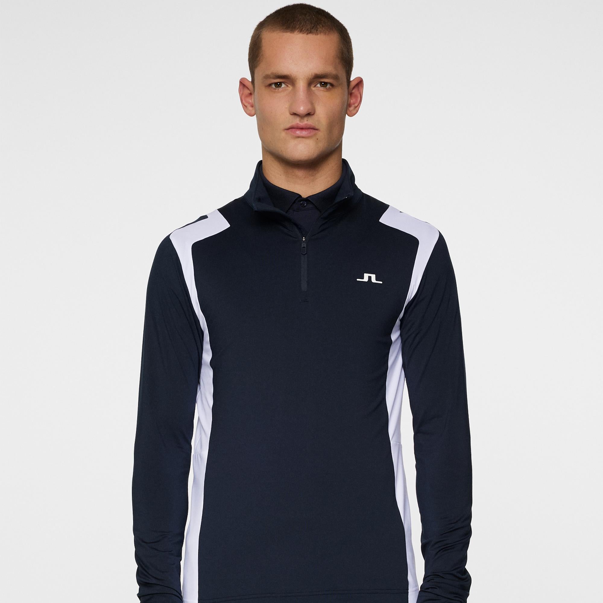J Lindeberg Lukas Quarter Zip Mens Golf Mid Layer Navy